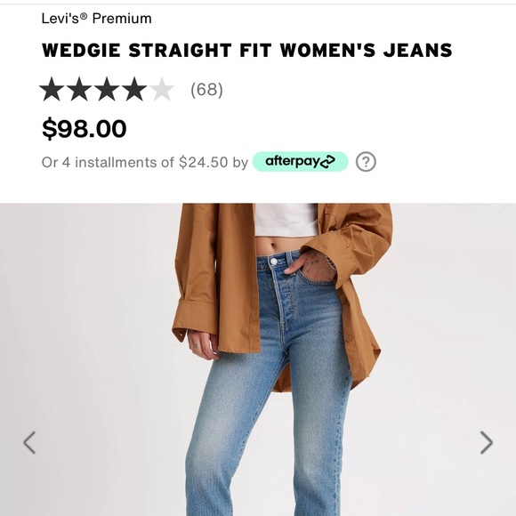 Levi Jeans Wedgie Straight 25x28 - Picture 9 of 9